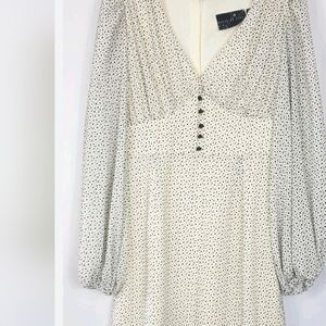 Polka dot chiffon dress